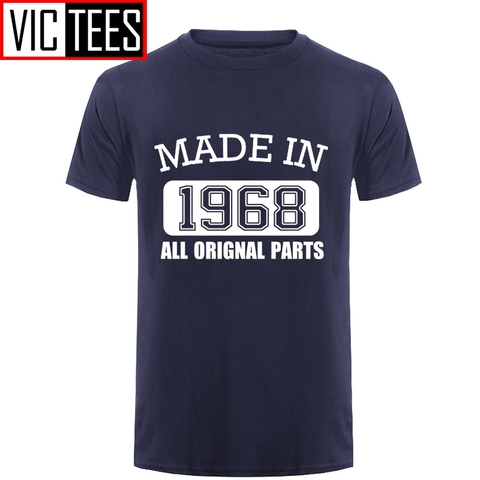 Camiseta de 50 años de cumpleaños para hombre, camiseta hecha en 1968 con todas las piezas originales ► Foto 1/6