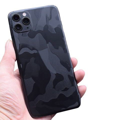 3D Camo/pieles de fibra de carbono película envoltura piel teléfono volver pegar pegatina para iPhone XS MAX XR X 8 etiqueta trasera transparente 7 6S Plus ► Foto 1/6