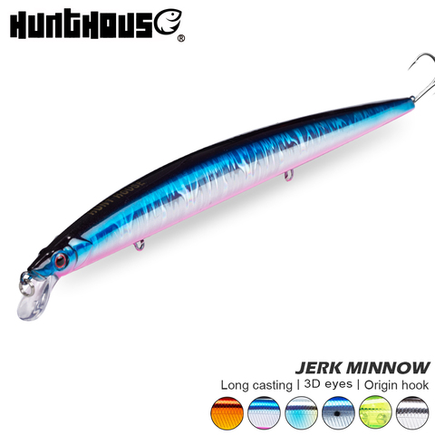 Hunthouse mommotti minnow atraer mucho jerkbait 210mm 34g floatinghard bajo cebos de agua salada mar difícil falso pesca bajo lw405 ► Foto 1/6