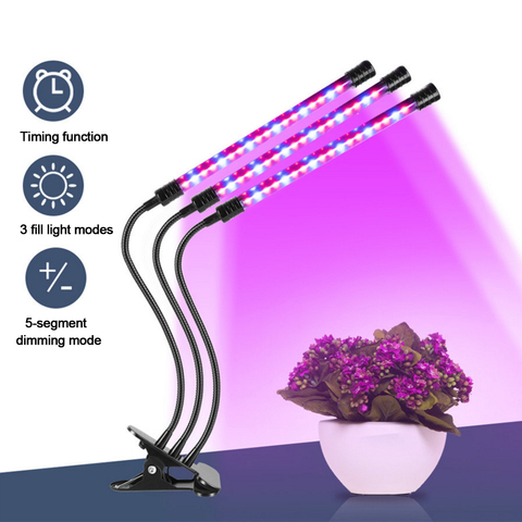 Luz LED de espectro completo para cultivo, lámpara de sincronización para plantones, flores y plantas de interior, atenuación Fitolampy, 5V, USB ► Foto 1/1