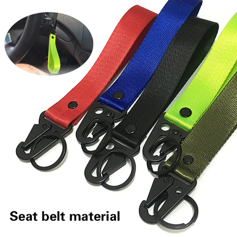 LLavero de tela de nailon para cinturón de seguridad de coche, 5 colores, bordado con costuras para llave de coche Honda Toyota, llavero con estilo para el auto ► Foto 1/6