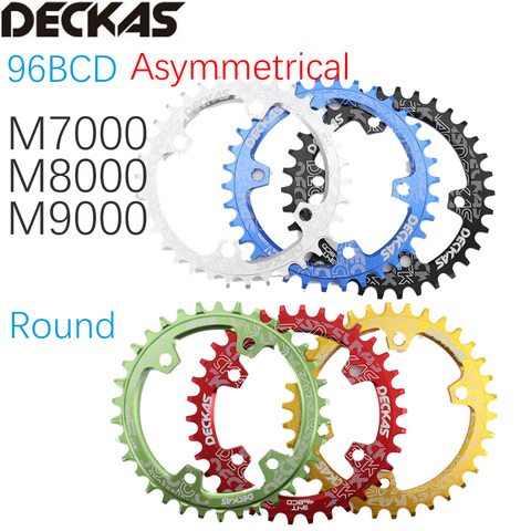 Deckas-plato para cadena de bicicleta, dientes redondos de 32T, 34T, 36T, 38 dientes, 96 BCD, para M7000, M8000, M9000 ► Foto 1/6