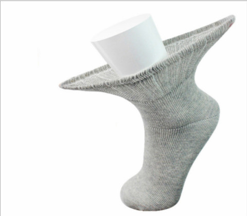 Hombre no elástico calcetines 100 algodón de nido de abeja suelta suave superior diabético de rayas de algodón, regalos para hombres, 6-11 ► Foto 1/5