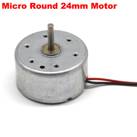 Micro RF-300CA RC-300 de CC, 5V, 3V-6V, 13000RPM, Mini Motor eléctrico redondo de 24mm, 2mm, Eje largo, ventilador de prueba Solar DIY ► Foto 1/4