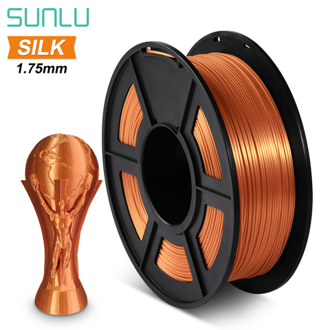 Filamento Pla de seda SUNLU de 1,75 MM, filamento 3d de seda de 1kg y 1,75mm para impresora 3D, Fialment de seda de colores completo para impresión de ilustraciones DIY ► Foto 1/6