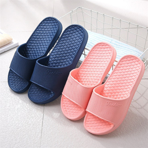 Zapatillas de casa planas para mujer, zapatos antideslizantes de Eva para baño y Hotel, chanclas deslizantes para hombre y mujer ► Foto 1/6