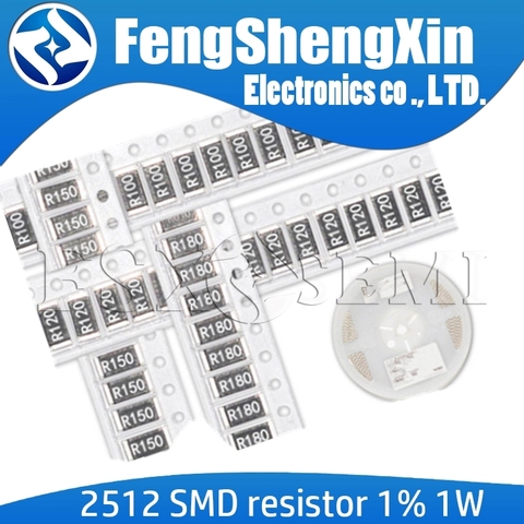 50 Uds. De resistencias de aleación fixe 2512 SMD 1% 1W 0.1R 0.01R 0.05R 0.001R 0.33R 1R 0R 10R 100R 2W 0.001 0,01 0,1 0,33 0,05 1 0 10 100 ohm ► Foto 1/6