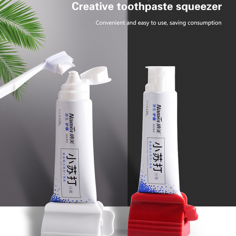 Dispositivo dispensador de pasta de dientes, soporte multifuncional de plástico, exprimidor, prensa para accesorios de baño ► Foto 1/6