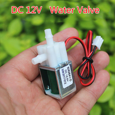 DC12V Micro Mini válvula solenoide eléctrica válvula de aire y agua normalmente cerrada N/C, válvula de riego de jardín ► Foto 1/6