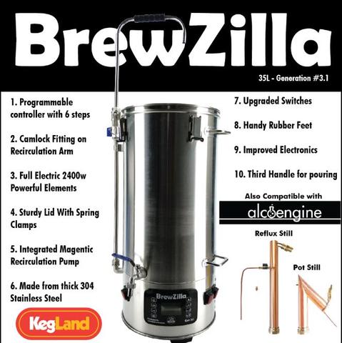 BREWZILLA 35L-GEN.3.1.1-fermentación casera todo en uno ► Foto 1/6