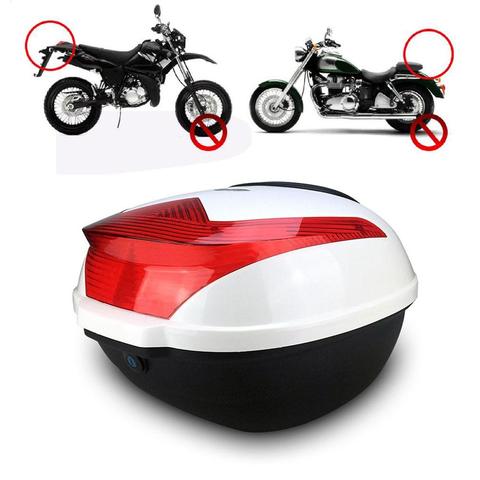 Caja del extremo trasero de la motocicleta, decoración de gran capacidad, a prueba de golpes, con hebilla de bloqueo Sefety, accesorios para coche ► Foto 1/6