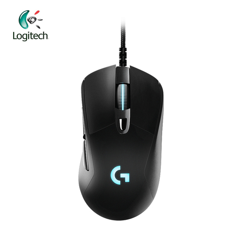 Logitech-ratón de juegos G403 Hero, con cable RGB, compatible con escritorio/ordenador portátil, compatible con Windows 10/8/7 ► Foto 1/6