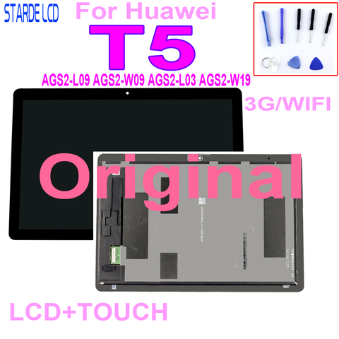 Para 10,1 'Huawei MediaPad T5 10 AGS2-L09 AGS2-W09 AGS2-L03 AGS2-W19 versión pantalla Lcd Digitalizador de pantalla táctil del panel de la Asamblea ► Foto 1/6