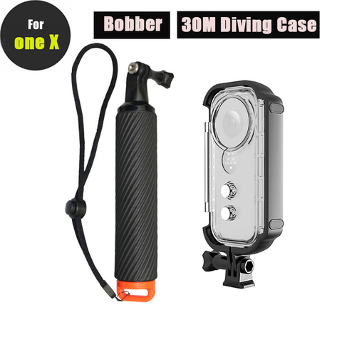 Insta uno X bajo el agua 30M carcasa de buceo para Insta360 uno X carcasa resistente al agua caja + Bobber Monopod para acción Insta360 mini cámara ► Foto 1/6