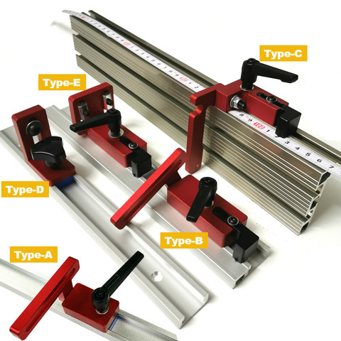 Carpintería T Slot Stopper Miter Gauge Fenge Connector aleación parada de guía de inglete bloque Sierra tabla deslizamiento Brackets Chute limitador ► Foto 1/6