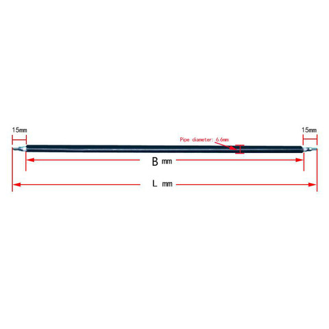 Tubo de calefacción eléctrico de acero inoxidable, elemento de calentamiento para horno eléctrico, 110V, 280-530mm, 250W/300W/350W/400W ► Foto 1/5