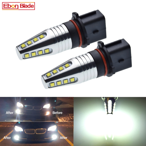 2 uds 6000K blanco Canbus Error gratuito coche luces de alta potencia 80W P13W PSX26W bombillas para Auto niebla lámpara de conducción de luz fuente ► Foto 1/6