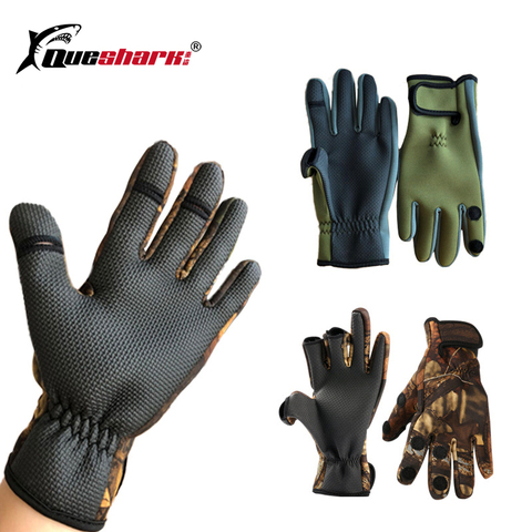 Guantes para pesca al aire libre impermeable dos o tres dedos cortados antideslizante de neopreno de escalada guantes senderismo Camping montar guantes 2022 ► Foto 1/1