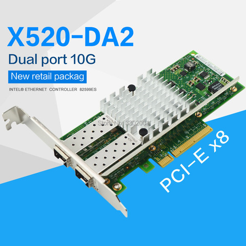 FANMI X520-DA2 10GBase PCI Express x8 82599ES Chip puerto adaptador de red Ethernet Dual E10G42BTDA,SFP no incluido ► Foto 1/4