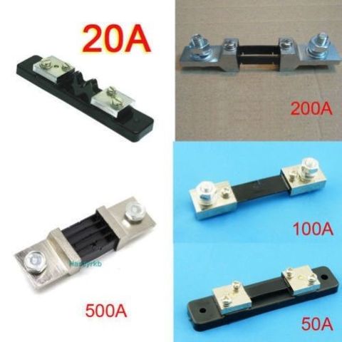 Corriente Continua Shunts 20A 50A 100A 200A 500A 75mV para voltímetro LCD Digital LED, amperímetro, voltímetro, derivación de corriente de voltaje ► Foto 1/6