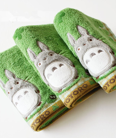 Calidad de bebé de algodón de dibujos animados Totoro Toalla de cara toalla paño de lavado pañuelos bebé alimentación Saliva toalla ► Foto 1/6