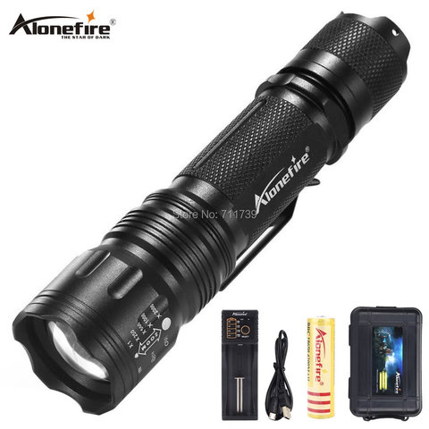 AloneFire-linterna led de alta potencia TK105, XP-L V6 con zoom, resistente al agua, luz de mano de la patrulla de trabajo, para viaje, senderismo y montañismo ► Foto 1/1