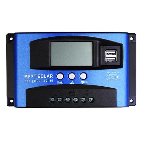 Controlador de carga Solar MPPT 30/40/50/60/100A, doble USB, LCD, 24v, 12v, Panel Solar automático, regulador de voltaje ► Foto 1/6