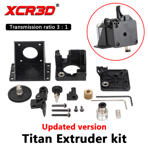 XCR3D Titan Extruder 3D piezas de impresora para E3D V6 Hotend j-head Bowden soporte de montaje 1,75mm filamento relación de transmisión 3:1 ► Foto 1/6