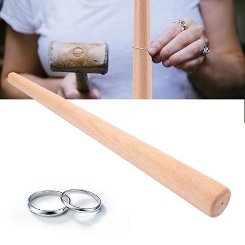 Barra de mandril cónica de madera, herramienta para anillo de dedo, joyería, anillos, fabricación de tamaños, lápiz de medición de pulido, herramientas de joyería ► Foto 1/6