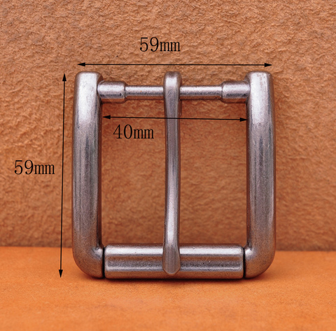 Hebilla de repuesto para correa de metal, accesorio para cinturón de plata envejecida, individual de 59x59MM (40 MM interiores) ► Foto 1/6