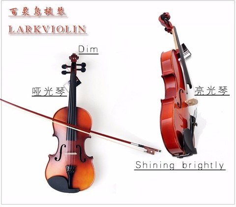 Violín de madera sólida para estudiantes, mini violín de alta calidad, con caja, arco, cuerdas y hombro, for2-3years, 1/32 (for3-4years de edad), 1/16 ► Foto 1/6