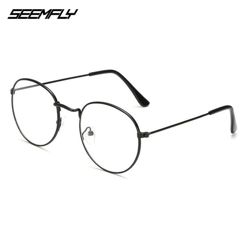 Gafas de lectura de Metal ovalado Seemfly, lentes transparentes para hombres y mujeres, gafas presbiopes, gafas ópticas, prescripción de 0 a + 4,0 ► Foto 1/6