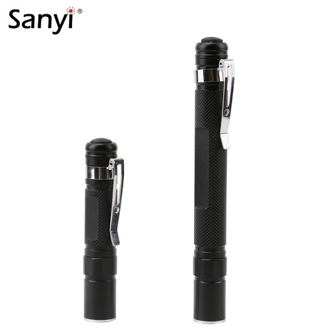 Sanyi-minilinterna LED portátil XPE, linterna de bolsillo con zoom con enfoque, resistente al agua, luz Led de pesca nocturna AAA ► Foto 1/6