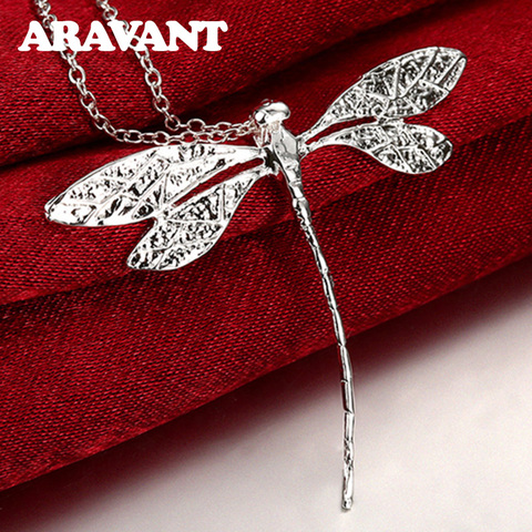 Colgantes de libélula larga para mujer, cadenas, joyería de plata 925, regalos del Día de San Valentín ► Foto 1/6