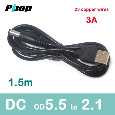 Cable de alimentación USB 5,5 para lámpara de mesa, Conector de cargador múltiple para MP4, leadstar, D12, D10, 5V, 12V, 2,1mm x 1,5mm, 2,0 M, 3A ► Foto 1/6