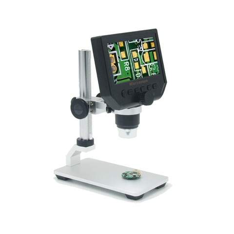 1 unidad portátil 8 LED Lupa Electrónica 1 ~ 600x microscopio electrónico 1080P HD LCD pantalla Digital soporta 1-64GB Micro SD ► Foto 1/6
