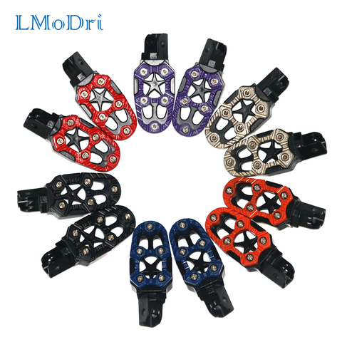 Lmodri 2 unids/par envío libre motocicleta foot rest off-road motocross moto pie clavijas Pedales universal Modificación de piezas ► Foto 1/6