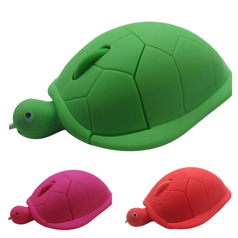 Animal lindo ratón con cable USB 3D tortuga ratón óptico para ordenador Mini Pro mar tortuga ratón para juegos ► Foto 1/6