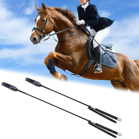 Cuero Horsewhips equitación ecuestre Whips Lash suministros 51 CM/65 CM portátil ligero más duradero ► Foto 1/1