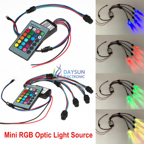 Iluminadores de luz RGB para coche, fuente de luz CC de 12V, 1 Juego, brillo lateral, motor de luz de fibra de 1,5-6, Cable de fibra de mm, Envío Gratis ► Foto 1/6