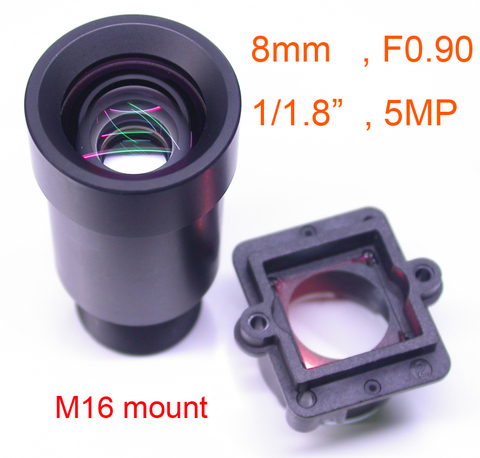 Star Light F0.90 aparture lente de 8mm 5MP 1/1. Formato de 8 