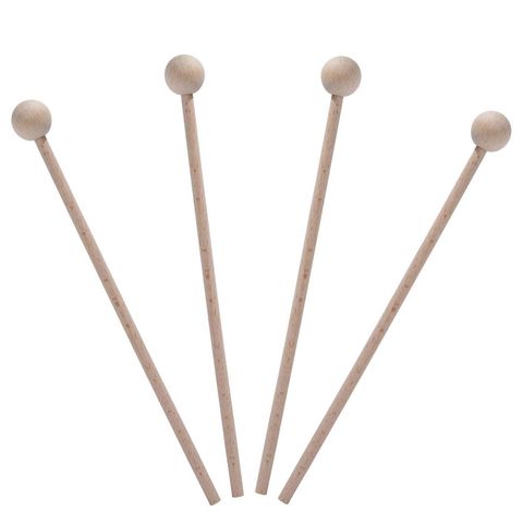 2 pares de mazos de madera palos de percusión para carillón de energía, xilófono, bloque de madera, Glockenspiel y campanas ► Foto 1/6