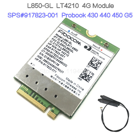 L850-GL LT4210 WDXUN SPS #917823-001 para HP ProBook 430 440 450 G5 Notebook FDD-LTE 4G Tarjeta 4G módulo 4G ► Foto 1/5