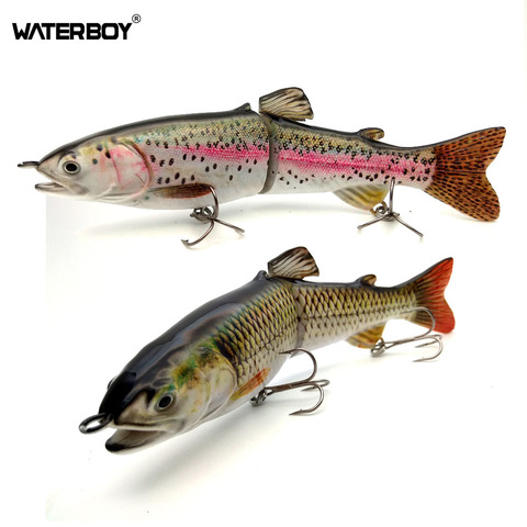 WATERBOY de pesca Swimbait Glide S natación 18cm 68g 2 segmento Multi Jointed señuelo trucha agua dulce lavabo lento cebo de pescado ► Foto 1/6