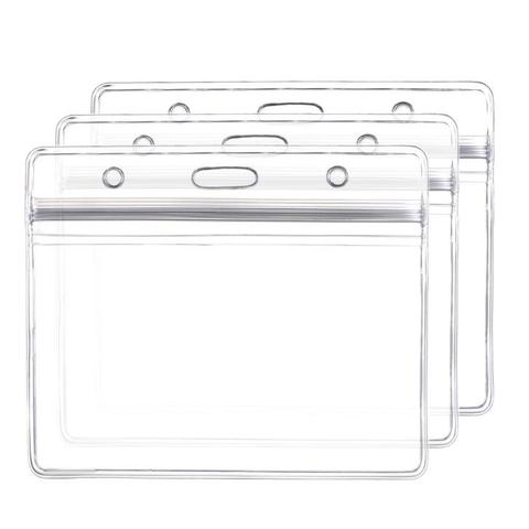 10 unids/set Horizontal Vertical transparente de plástico de la tarjeta de identificación de caso, titular de la placa de accesorios ► Foto 1/3