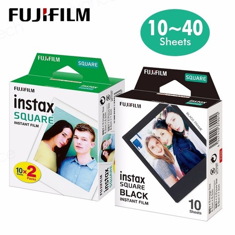 Fujifilm Instax-Película de borde cuadrado blanco instantáneo Original, 10 hojas para cámaras de formato híbrido Fuji SQ10 SQ20 SP3 ► Foto 1/6