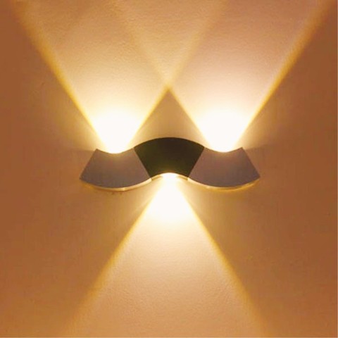 Lámpara de pared interior de 15 modelos de aluminio ondulado 110V 220V aplique Led decoración moderna del hogar dormitorio pasillo lámpara de pared creativa ► Foto 1/6