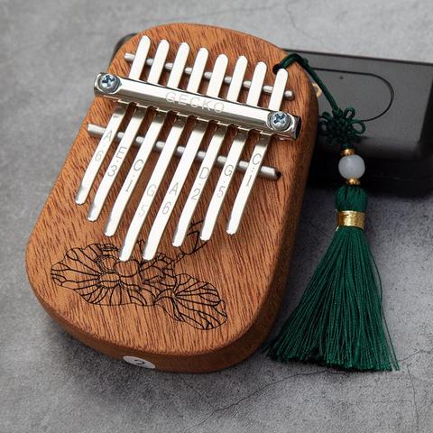Instrumento Musical GECKO 8 teclas Mini Kalimba africano alcanfor madera de caoba pulgar Piano dedo percusión teclado Mbira Sanza ► Foto 1/6