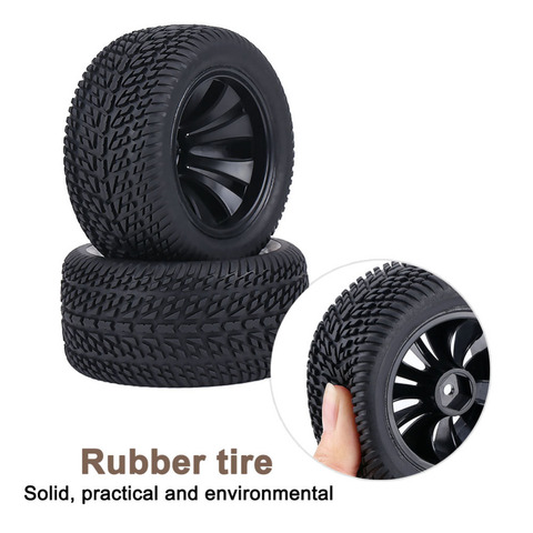 2022 2 unids/set 1/12 caucho neumático para coches de carreras de neumáticos y de plástico rueda con buje llantas para 1:12 RC coche de carreras de coche RC piezas de neumáticos de rueda de ► Foto 1/6