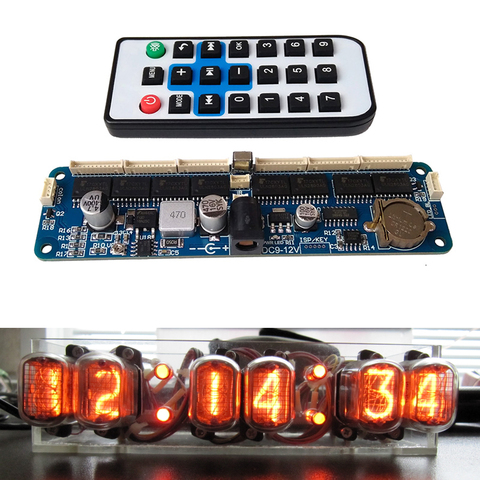 DYKB-placa base de reloj luminoso de 6 bits, Panel de Control remoto universal in12 in14 in18, controlador de qs30-1 dc 9V-12V ► Foto 1/6